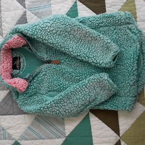 Simply Southern youth faux fur pullover jacket.